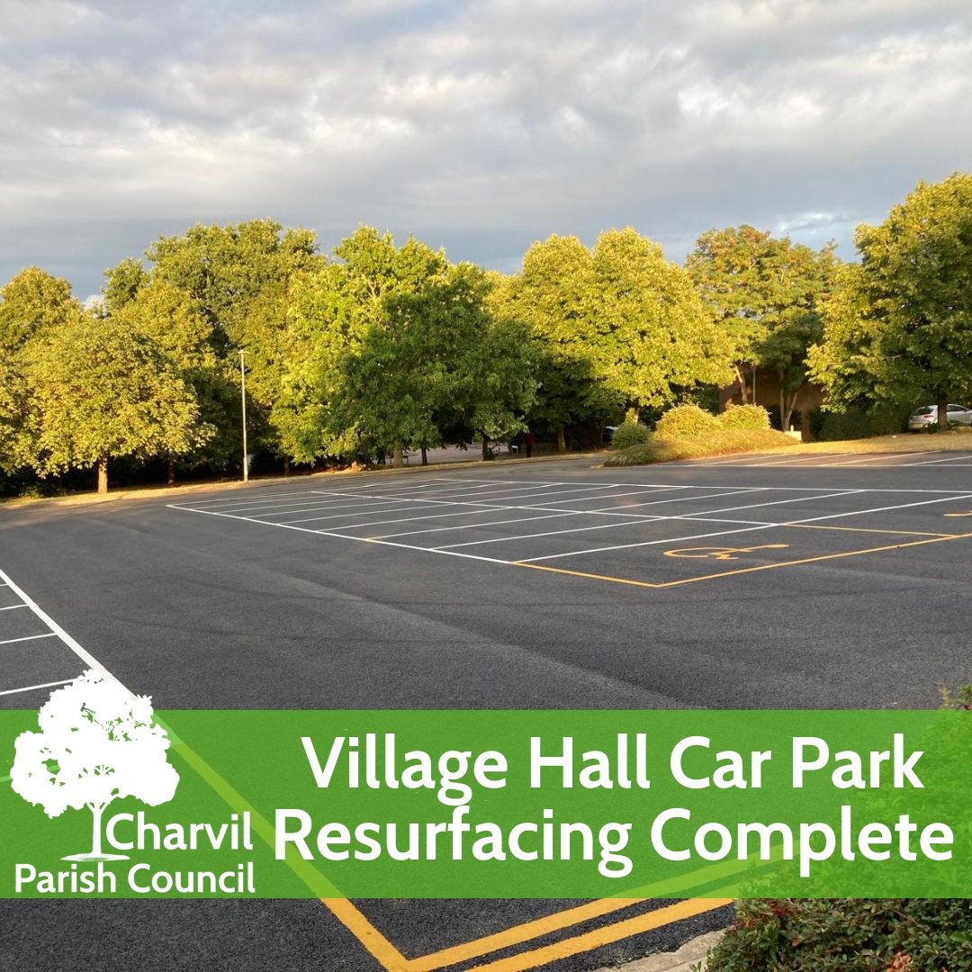 completed works at the village hall car park with CPC logo